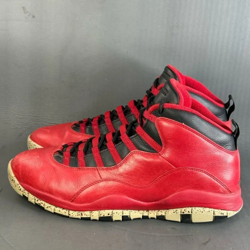 Air Jordan 10 Retro 'Bulls Over Broadway' athletic sneaker shoes mens size 13